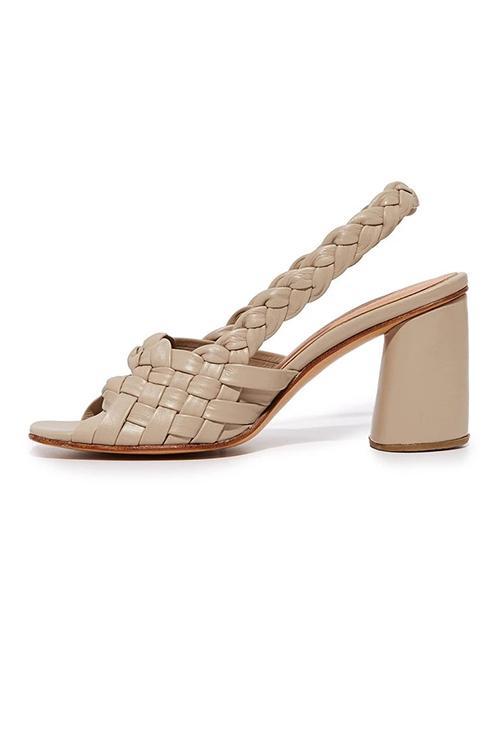 Interweave Peep Toe Ankle Strap High Chunky Sandals