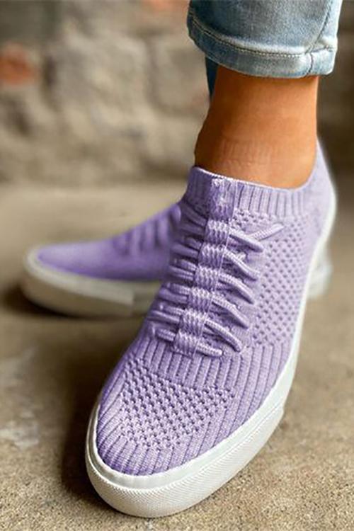 Knit Elastic Band Sneakers