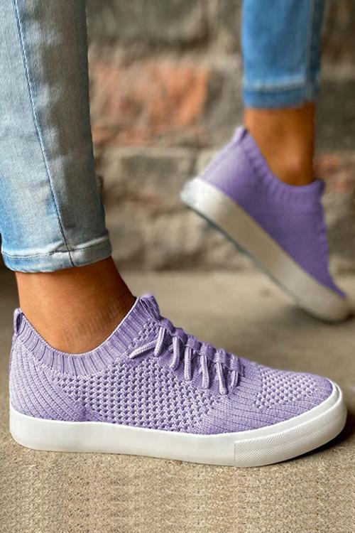 Knit Elastic Band Sneakers