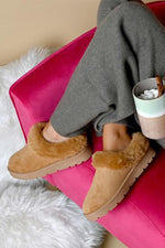 Fuzzy Faux Suede Slipper