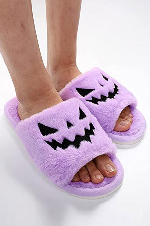 Halloween Fuzzy Slippers