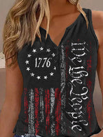 Women's Tank Tops Casual Print V-Neck Sleeveless Tank Top