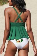 Avocado Print Bikini Swimsuit