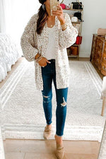 Dot Pockets Loose Cardigan