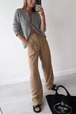 Pockets Wide Leg Pants