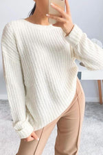 Lazy O Neck Loose Sweater