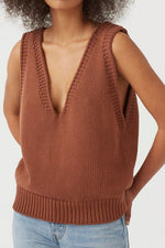 Deep V Neck Loose Sweater Vest