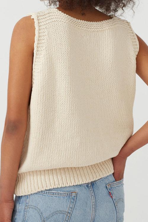 Deep V Neck Loose Sweater Vest