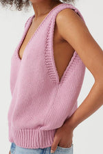 Deep V Neck Loose Sweater Vest