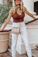 Knit V Neck Slip Top