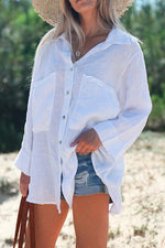 Deep Pockets Linen Button Shirt