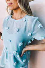 Pom Pom Peplum T Shirt