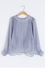 Gleamingly Organza Puff Sleeve Blouse