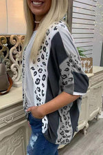 Leopard Patchwork Loose T Shirt