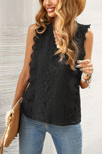 Lace V Neck Blouse