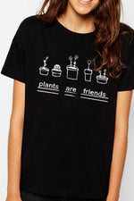Florcoo Round Neck Cute Print T-shirt