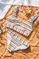 Florcoo Striped Sexy Bikini Set