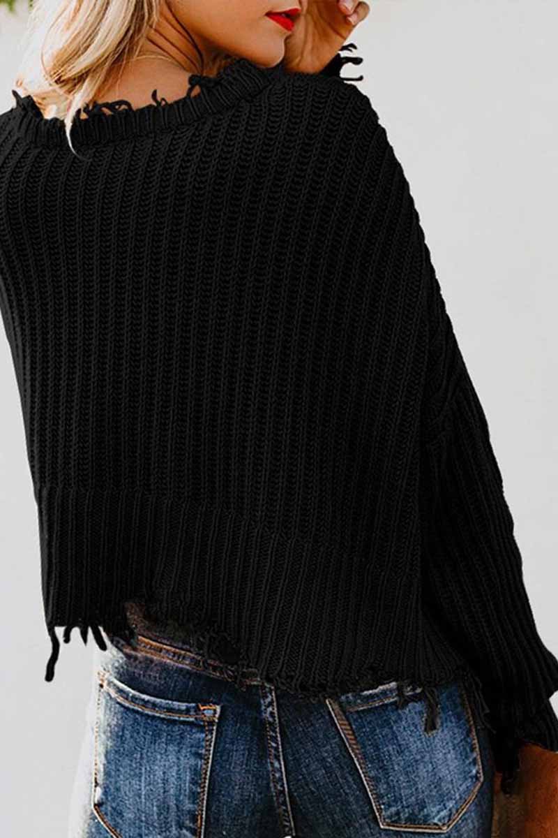 Florcoo V Neck Winter Knit Sweater 3 Colors