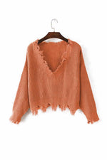 Florcoo V Neck Winter Knit Sweater 3 Colors