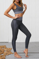 Seamless knitted Gym Two-piece Pants Set