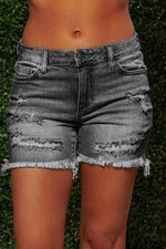 Florcoo On-trend Ripped Sexy Denim Shorts