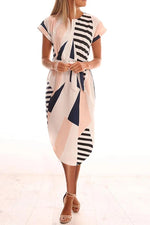 Florcoo Trendy Printed Asymmetrical Midi Dress(4 colors)