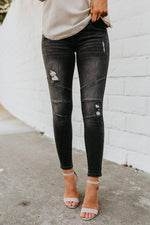 Ripped Stretch Jeans With Vintage