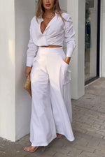 All I Ever Need Casual Blouse Two-piece Suit