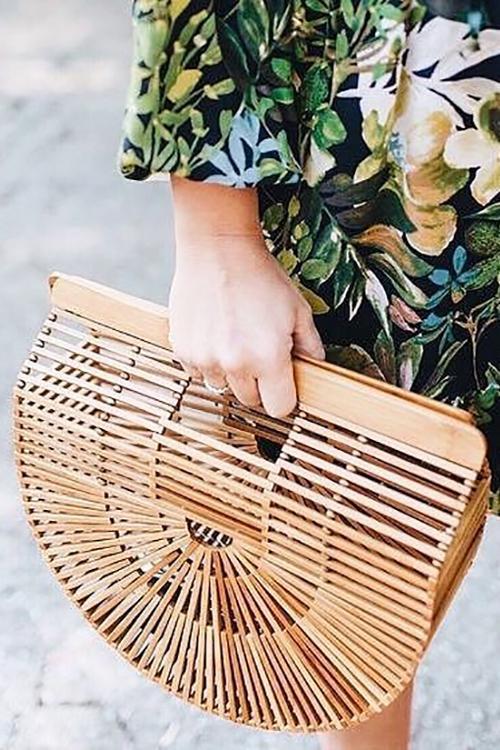 Bamboo Wood Handbag