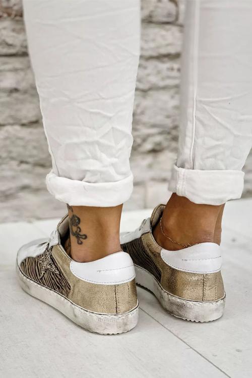 Glitter Star Lace Up Sneakers