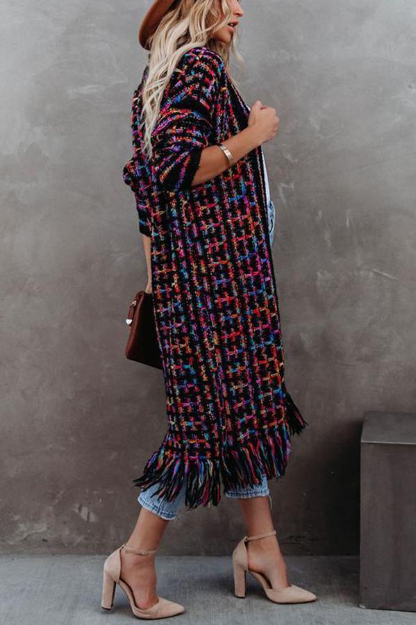 Best Version Fringe Knit Duster Cardigan