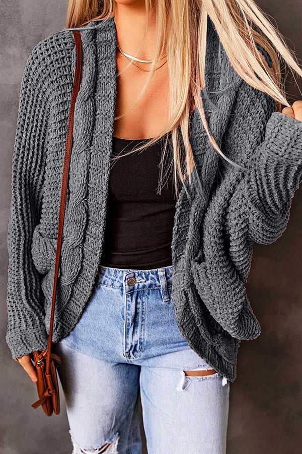 Full of Grace Pocketed Cable Knit Cardigan