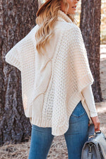 Novakiki Beside The Fire Cable Poncho Sweater