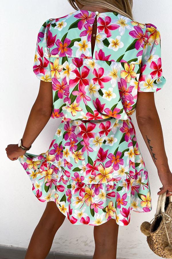 Sonic Blooms Floral Babydoll Dress