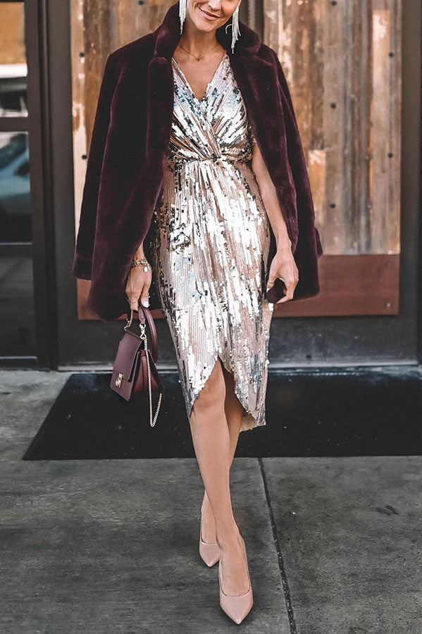 Charming Choice Sequin Holiday Dress