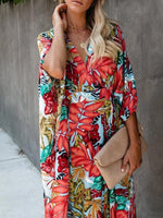 Flower Beach Blouse Sun Protection Robe-style Dress