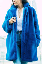 Faux Fur Loose Long Sleeve Coat