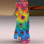 Long-sleeve pocket pattern dress
