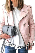 Faux Leather Motorcycle Jacket