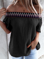 Loose One Neck Off Shoulder Short Sleeve T-Shirts