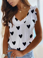 Slim Love Print Pleated Pullover T-shirt