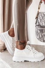 Lace Up Platform Canvas Sneaker