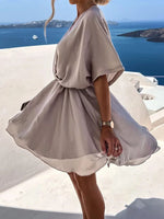 Women's Dresses Loose V-Neck Short Sleeve Mini Dress