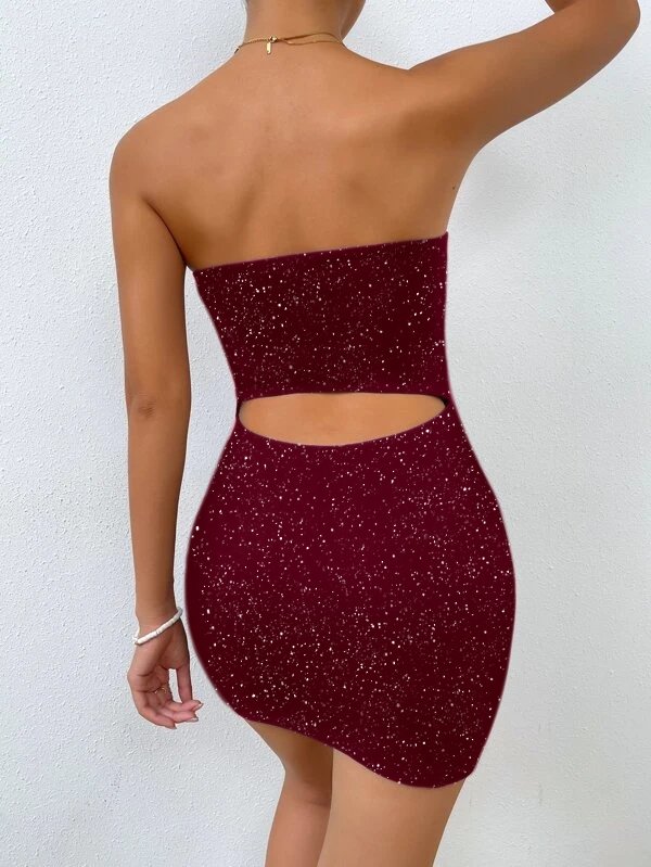 Women's Dresses Printed Tube Top Bodycon Dress