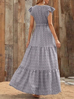 Women's Dresses Printed V-Neck Short Sleeve Dress
