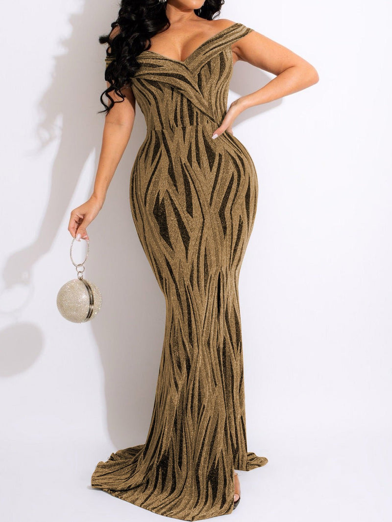 Women's Dresses Silky One-Shoulder Slim Fit Dress