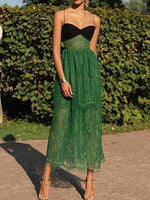 Women's Dresses Sling Lace Cutout Slim Fit Dress