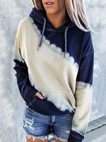 Women's Hoodies Panelled Drawstring Long Sleeve Hoodie