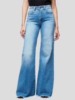 Women's Jeans Slim Fit Wide Leg Fringed Jeans