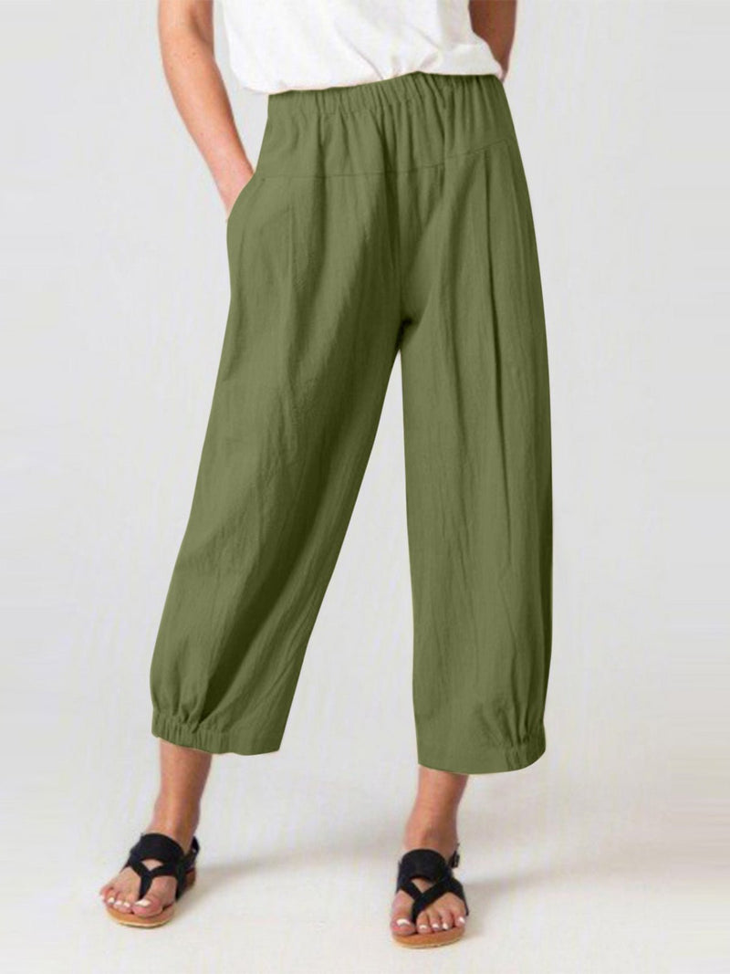 Women's Pants Loose High Waist Pocket Harem pants